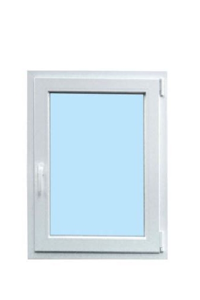 Ventana PVC blanca oscilobatiente con persiana de 100X115 cm